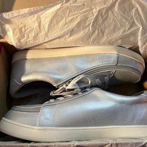 NWT silver women’s sneakers